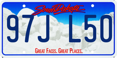 SD license plate 97JL50