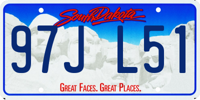 SD license plate 97JL51