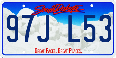 SD license plate 97JL53