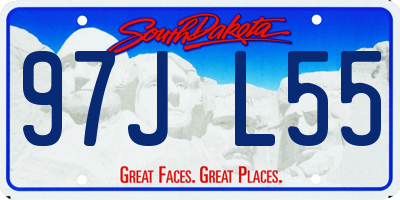 SD license plate 97JL55