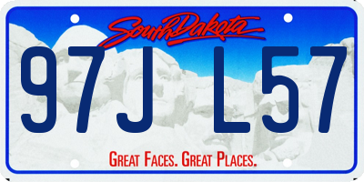 SD license plate 97JL57