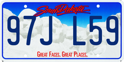 SD license plate 97JL59