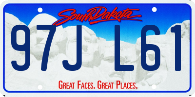 SD license plate 97JL61