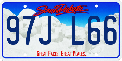 SD license plate 97JL66