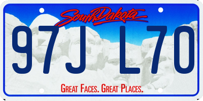 SD license plate 97JL70