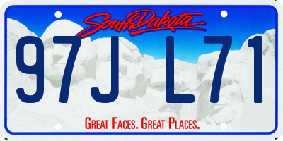 SD license plate 97JL71