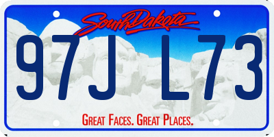 SD license plate 97JL73