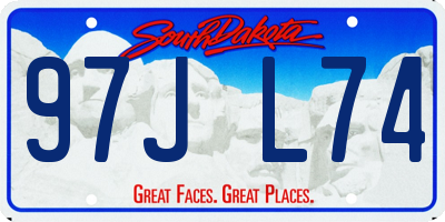 SD license plate 97JL74