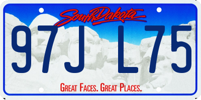 SD license plate 97JL75