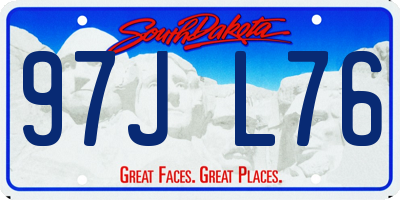 SD license plate 97JL76