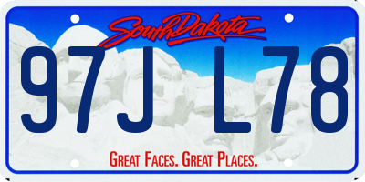 SD license plate 97JL78