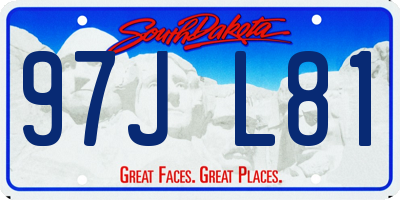 SD license plate 97JL81