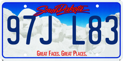 SD license plate 97JL83