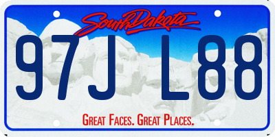 SD license plate 97JL88