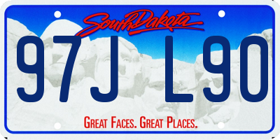 SD license plate 97JL90