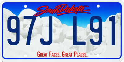 SD license plate 97JL91