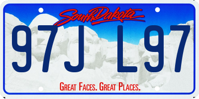 SD license plate 97JL97