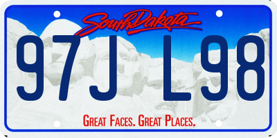 SD license plate 97JL98