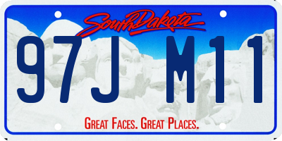 SD license plate 97JM11