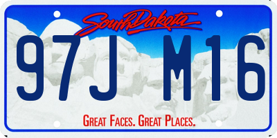 SD license plate 97JM16
