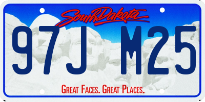 SD license plate 97JM25