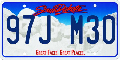 SD license plate 97JM30