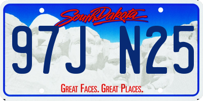 SD license plate 97JN25