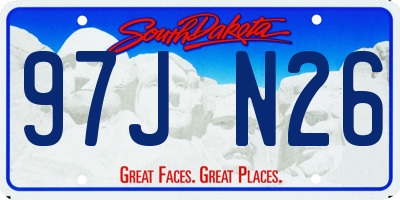 SD license plate 97JN26