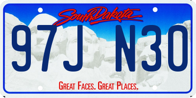 SD license plate 97JN30