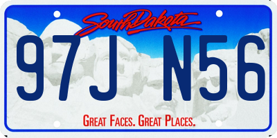 SD license plate 97JN56