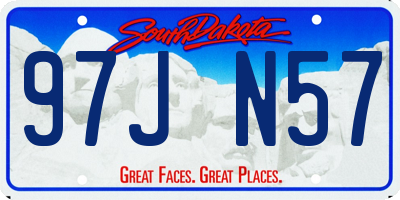 SD license plate 97JN57