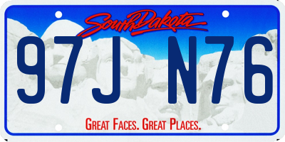 SD license plate 97JN76