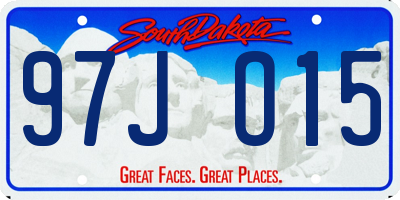 SD license plate 97JO15