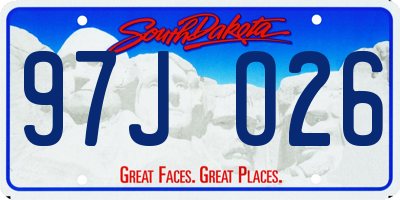 SD license plate 97JO26
