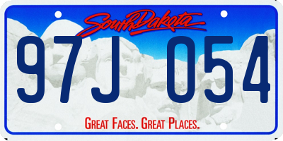 SD license plate 97JO54