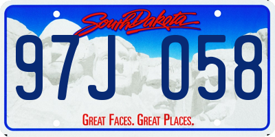 SD license plate 97JO58