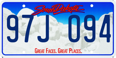 SD license plate 97JO94