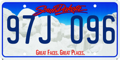 SD license plate 97JO96