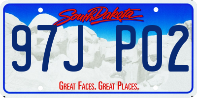 SD license plate 97JP02