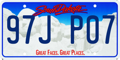 SD license plate 97JP07