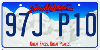 SD license plate 97JP10