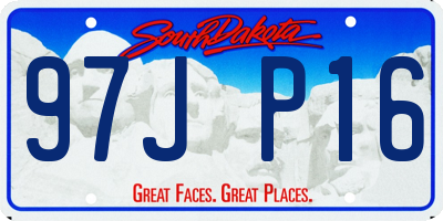SD license plate 97JP16
