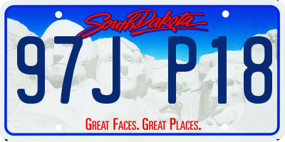 SD license plate 97JP18