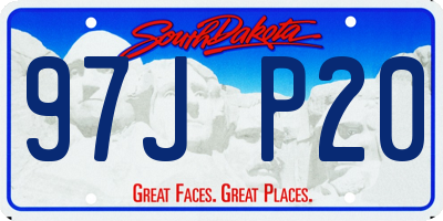 SD license plate 97JP20