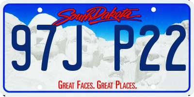 SD license plate 97JP22