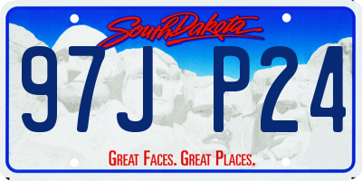 SD license plate 97JP24