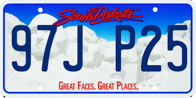 SD license plate 97JP25