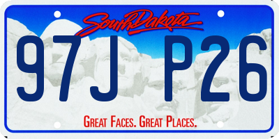 SD license plate 97JP26