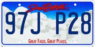 SD license plate 97JP28