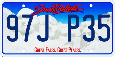 SD license plate 97JP35